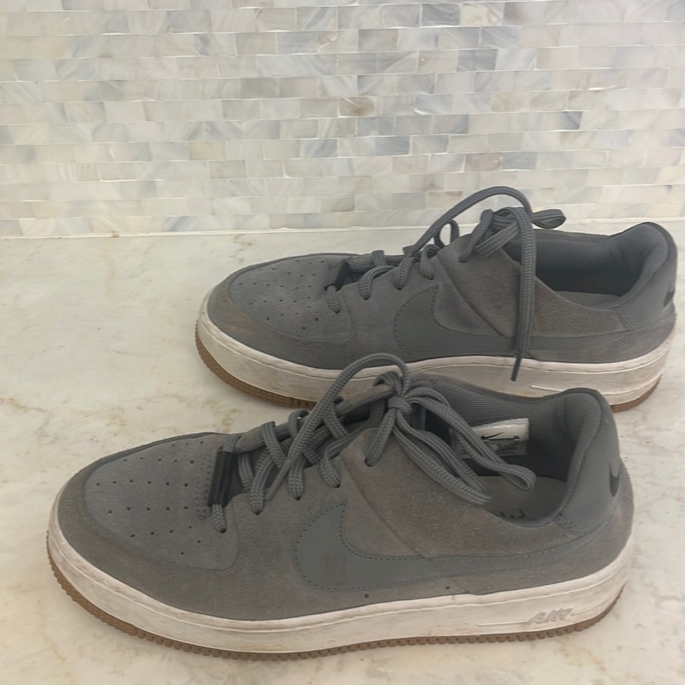 Gray Nike shoes